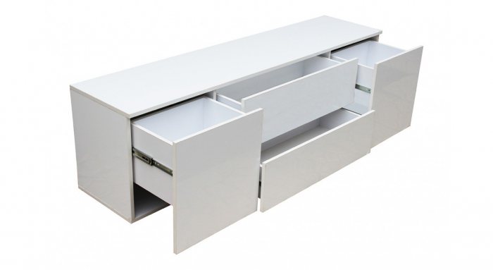 میز تلویزیون سفید براق هایگلاس میز تلویزیون سفید براق هایگلاس