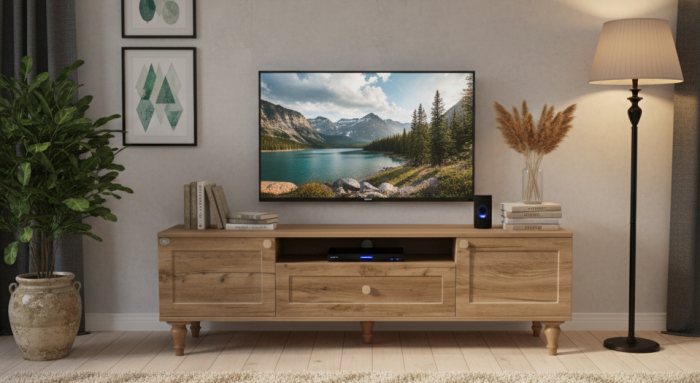 میز تلویزیون طرح چوب مدل RAMONA
