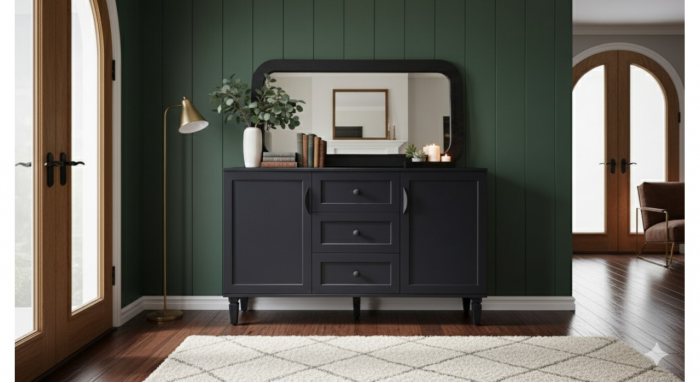 آینه کنسول رامونا 150 مشکی- آینه کنسول شیک