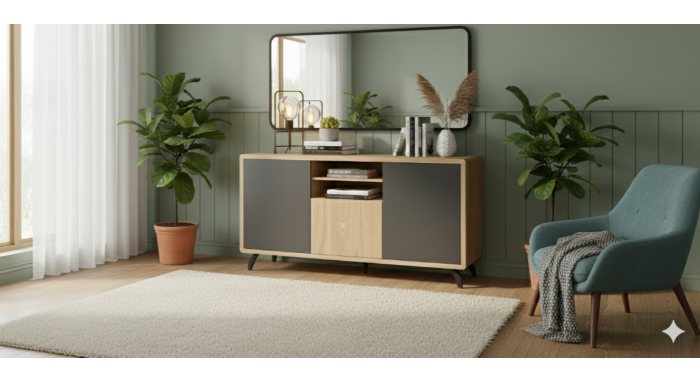 کنسول دو رنگ 160- آینه کنسول مینیمال کنسول دو رنگ 160- آینه کنسول مینیمال