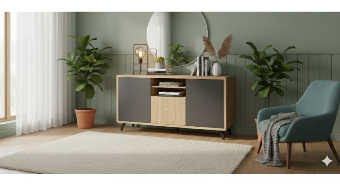 کنسول دو رنگ 160- آینه کنسول مینیمال کنسول دو رنگ 160- آینه کنسول مینیمال