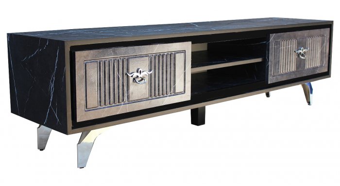میز مشکی طرح سنگ مدل MARBLE BLACK  5060