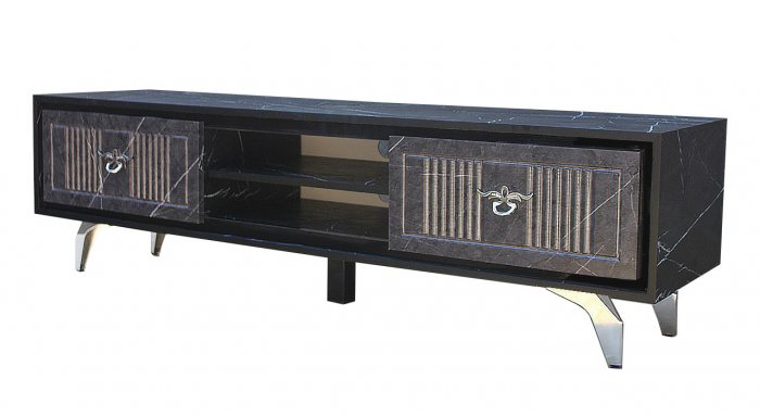 میز مشکی طرح سنگ مدل MARBLE BLACK  5060
