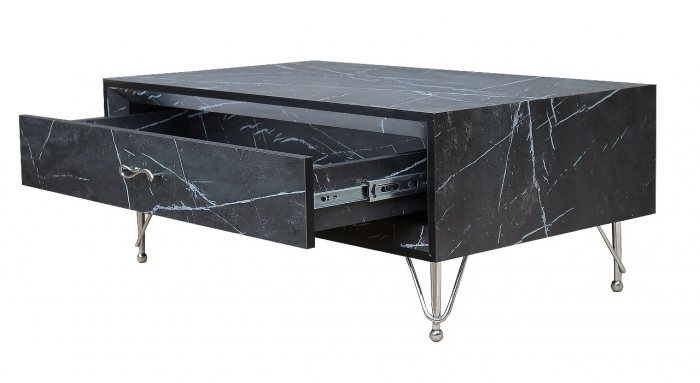 میز جلو مبلی طرح سنگ مدل MT-Marble Black