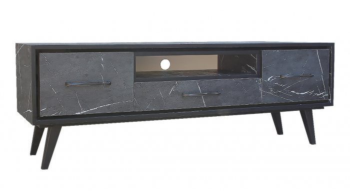 میز TV طرح سنگ مشکی مدل R-160MARBLE  BLACK