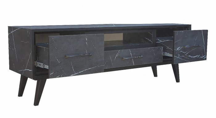 میز TV طرح سنگ مشکی مدل R-160MARBLE  BLACK